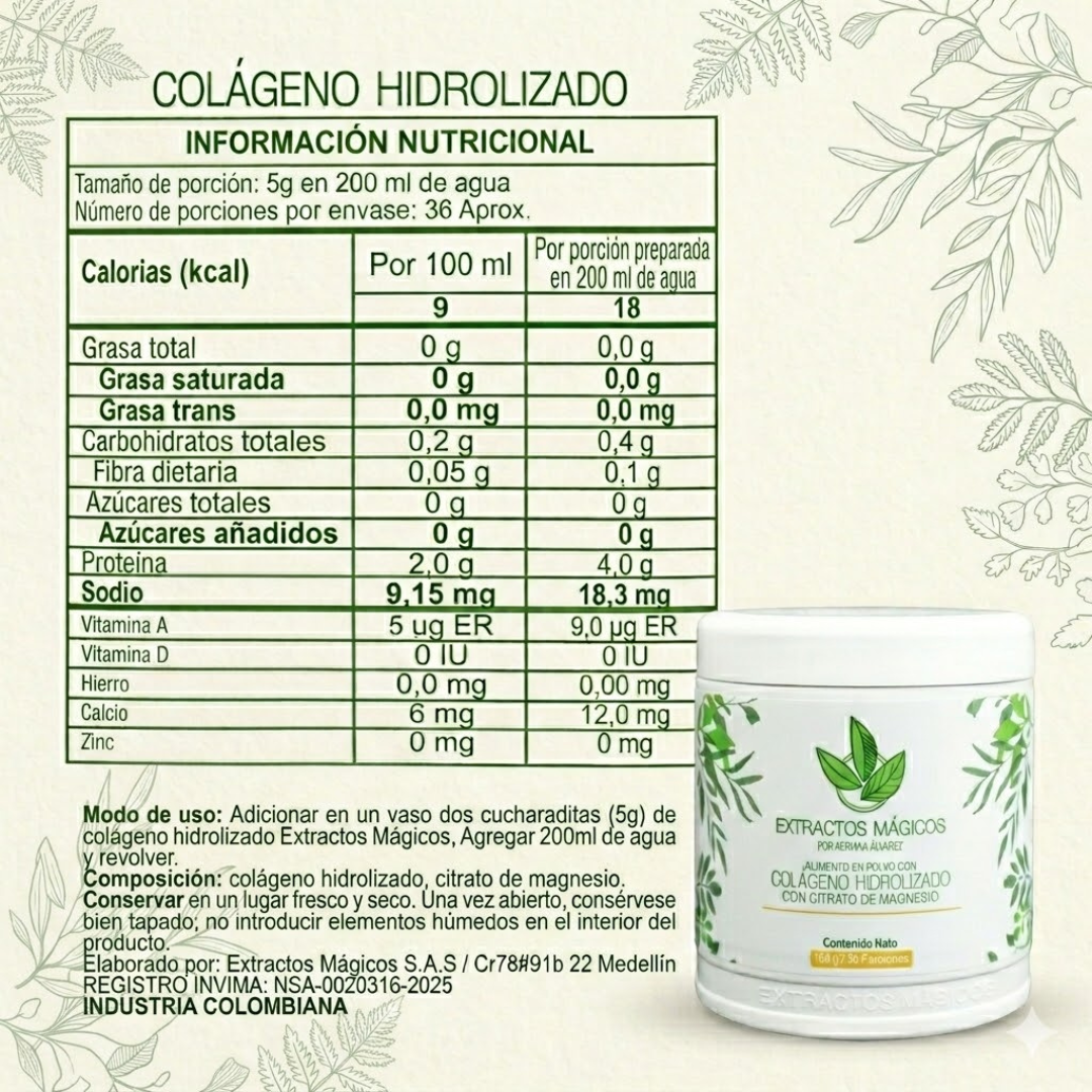 Colágeno con Citrato de Magnesio