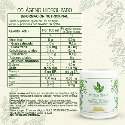 Colágeno con Citrato de Magnesio
